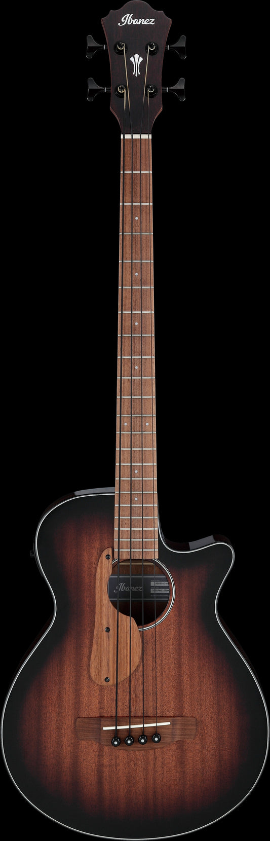 Ibanez AEGB24E Acoustic/Electric Bass Guitar - Mahogany Sunburst High Gloss