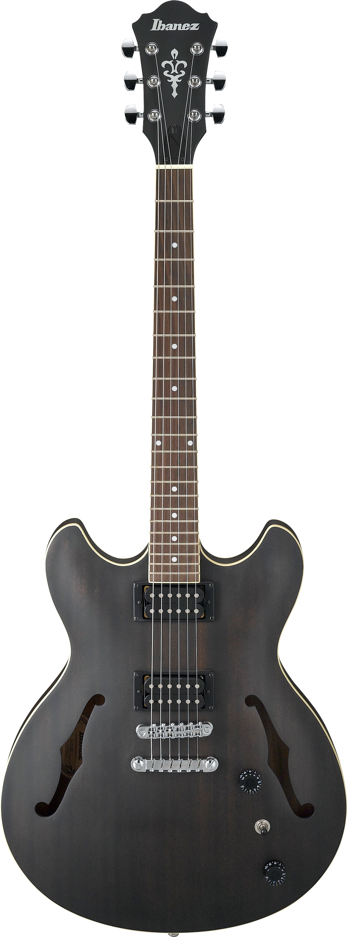 Ibanez AS53 Artcore Hollow Body Electric Guitar - Transparent Black Flat