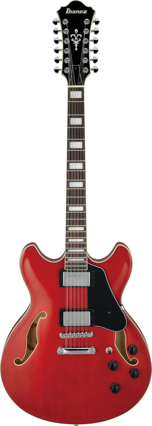 Ibanez AS7312TCD Artcore 12 String Semi Hollow Electric Guitar - Transparent Cherry Red