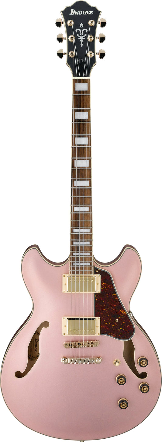 Ibanez AS73GRGF Artcore Semi Hollow Electric Guitar - Rose Gold Metallic Flat