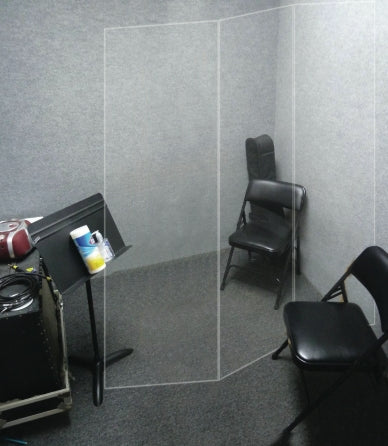 Gibraltar Sound And Virus Shield For Lesson Room 3-Panel Clear Divider