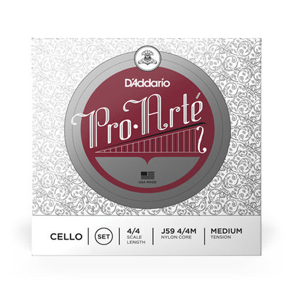 D'Addario Pro-Arté Cello Strings - 4/4 Medium Tension