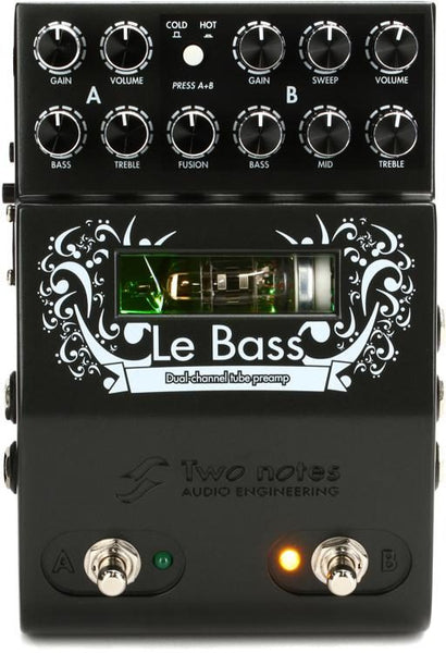 Two Notes Le Bass 2-Channel Tube Bass Preamp Pedal