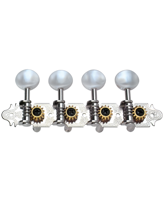 Golden Gate M-121 A-Model Mandolin Tuners – 2 Planks (4+4) – Nickel