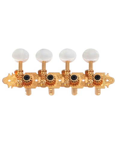 Golden Gate M-123 A-Model Mandolin Tuners – 2 Planks (4+4) – Gold