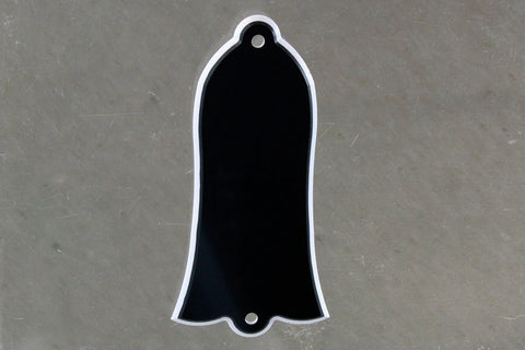 Allparts PG-9485-023 Bell Shaped Truss Rod Cover for Gibson - Black with White Outline
