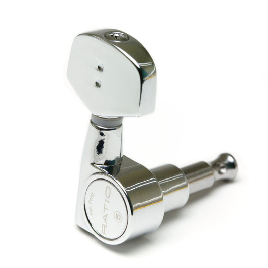 Graph Tech PRN-2411-C0 Ratio Machine Heads - 3x3 Acoustic Contemporary Chrome