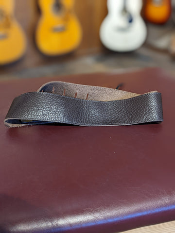 Perri's 2.5" Saddle Leather Guitar Strap - Brown