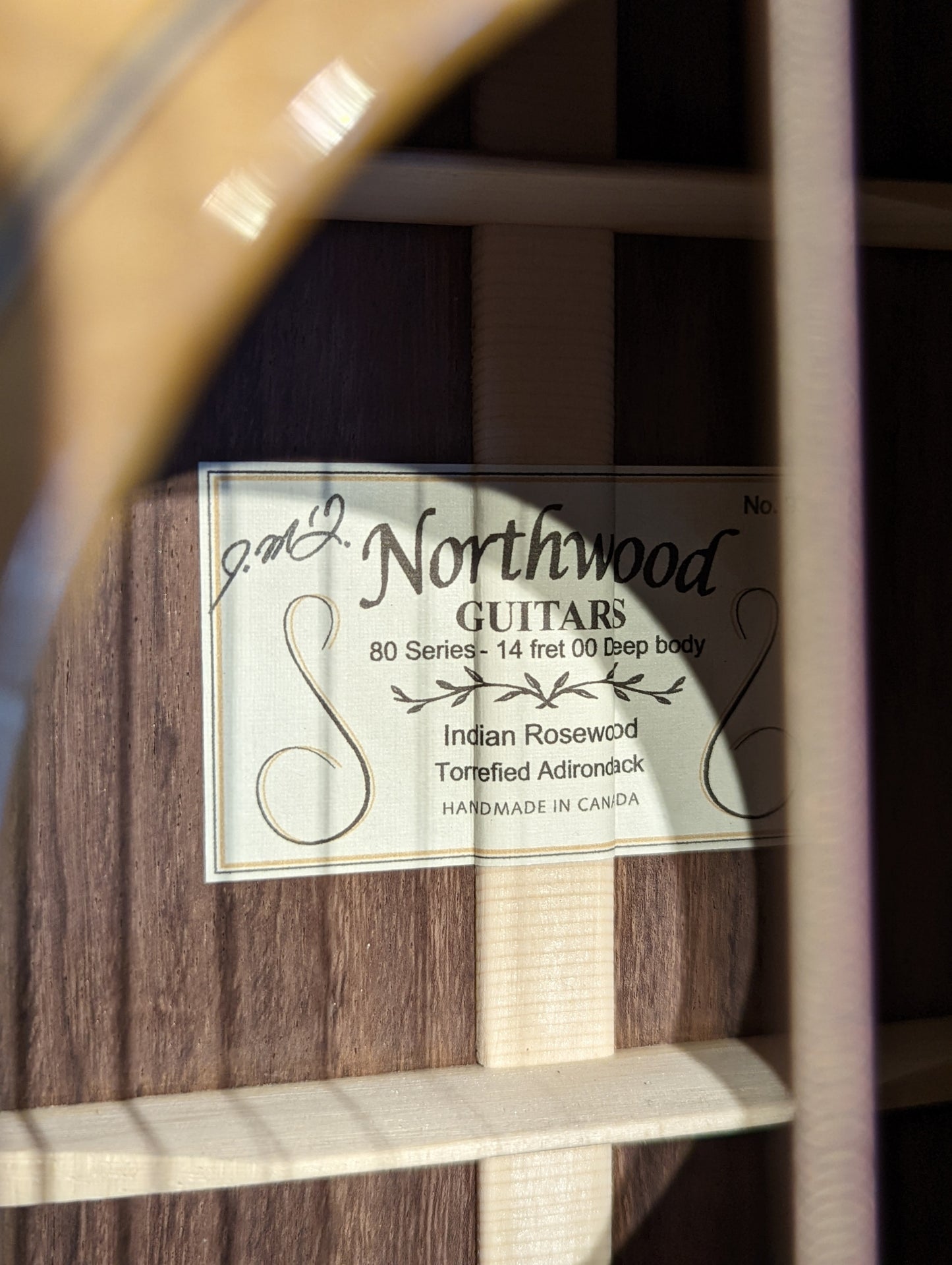 Northwood Guitars R80 14 Fret 00 Deep Body Acoustic w/Case 011422 #938