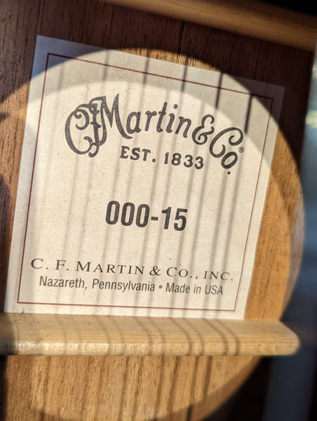 Martin 000-15L Left Handed Acoustic Guitar w/Case (2008)