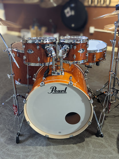 Pearl Export Lacquer 5-Piece Kit w/Hardware & Cymbals - Honey Amber Lacquer