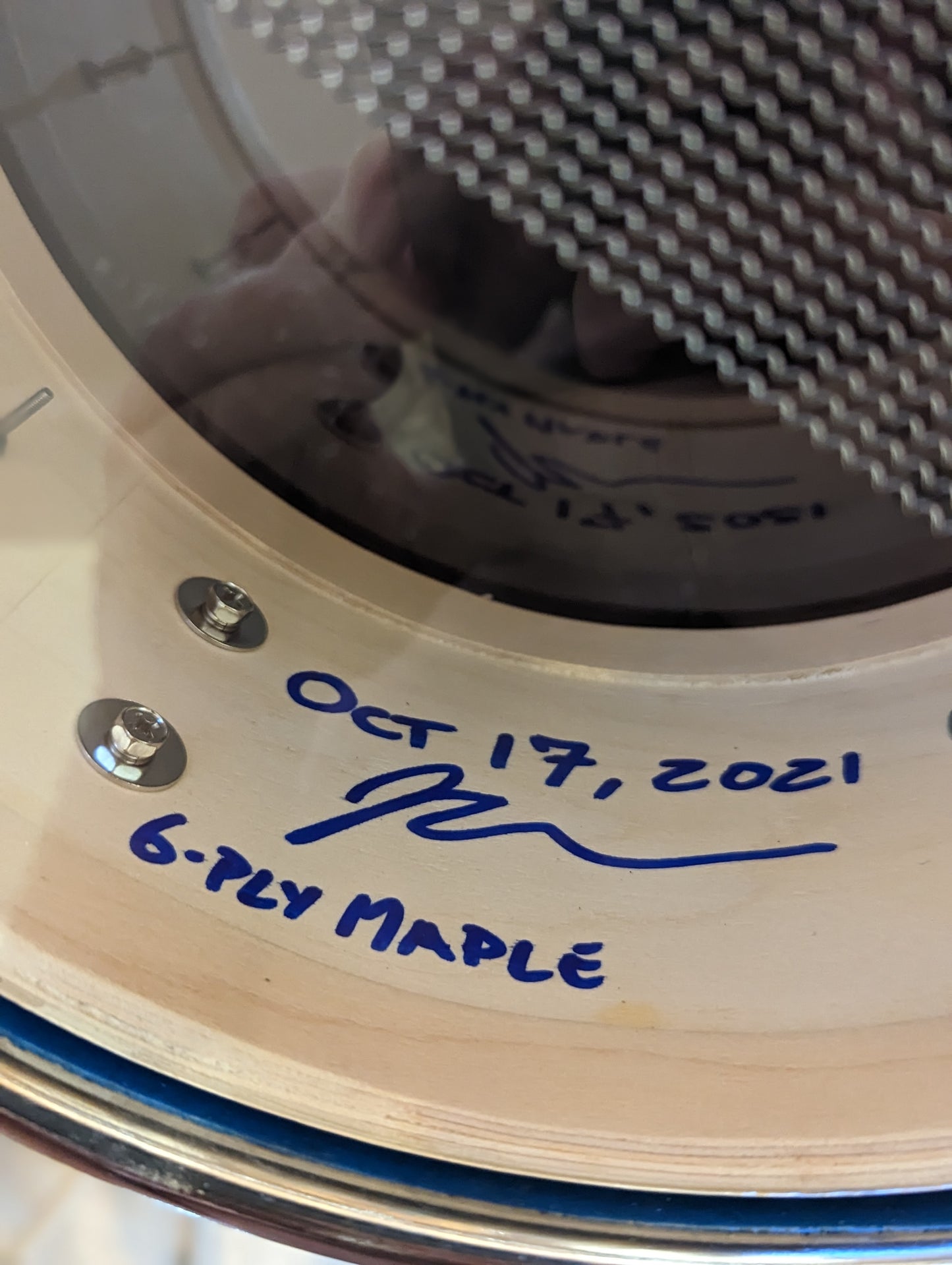 Odyssey Drums 10"x5" 6 Ply Maple Snare w/Mounting Hardware - Blue Flame