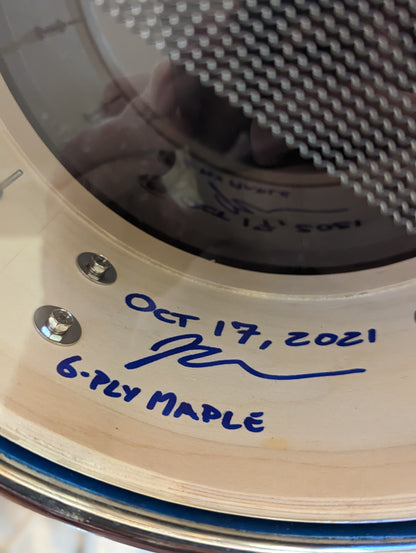 Odyssey Drums 10"x5" 6 Ply Maple Snare w/Mounting Hardware - Blue Flame