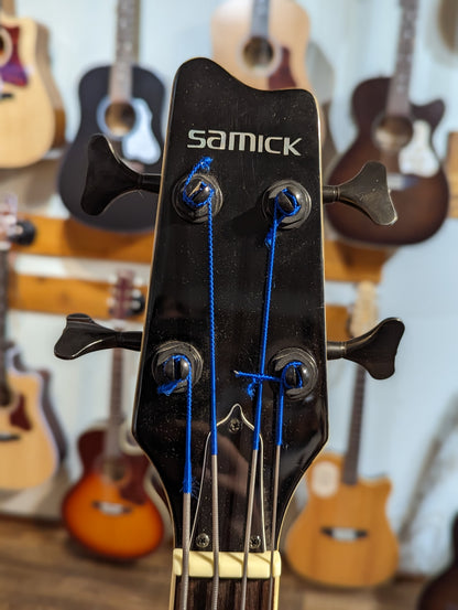 Samick HFB590 Acoustic/Electric Bass w/Hardshell Case (1992)