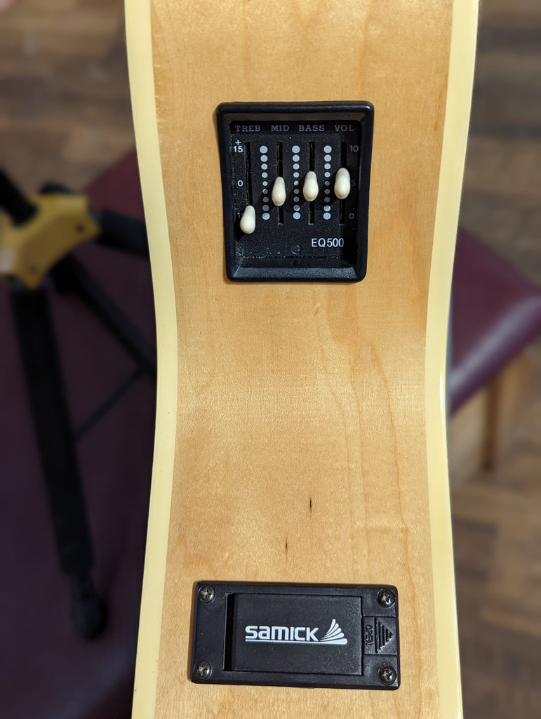 Samick HFB590 Acoustic/Electric Bass w/Hardshell Case (1992) Acoustic