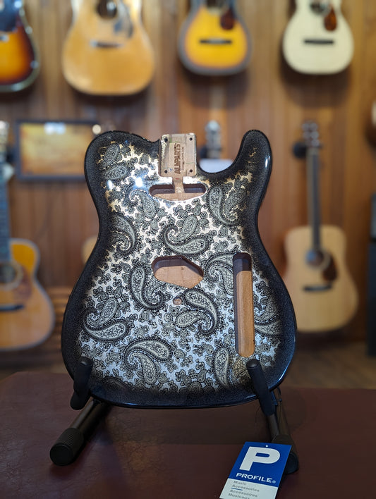 Allparts Black Paisley Telecaster Body - 3 Piece Alder