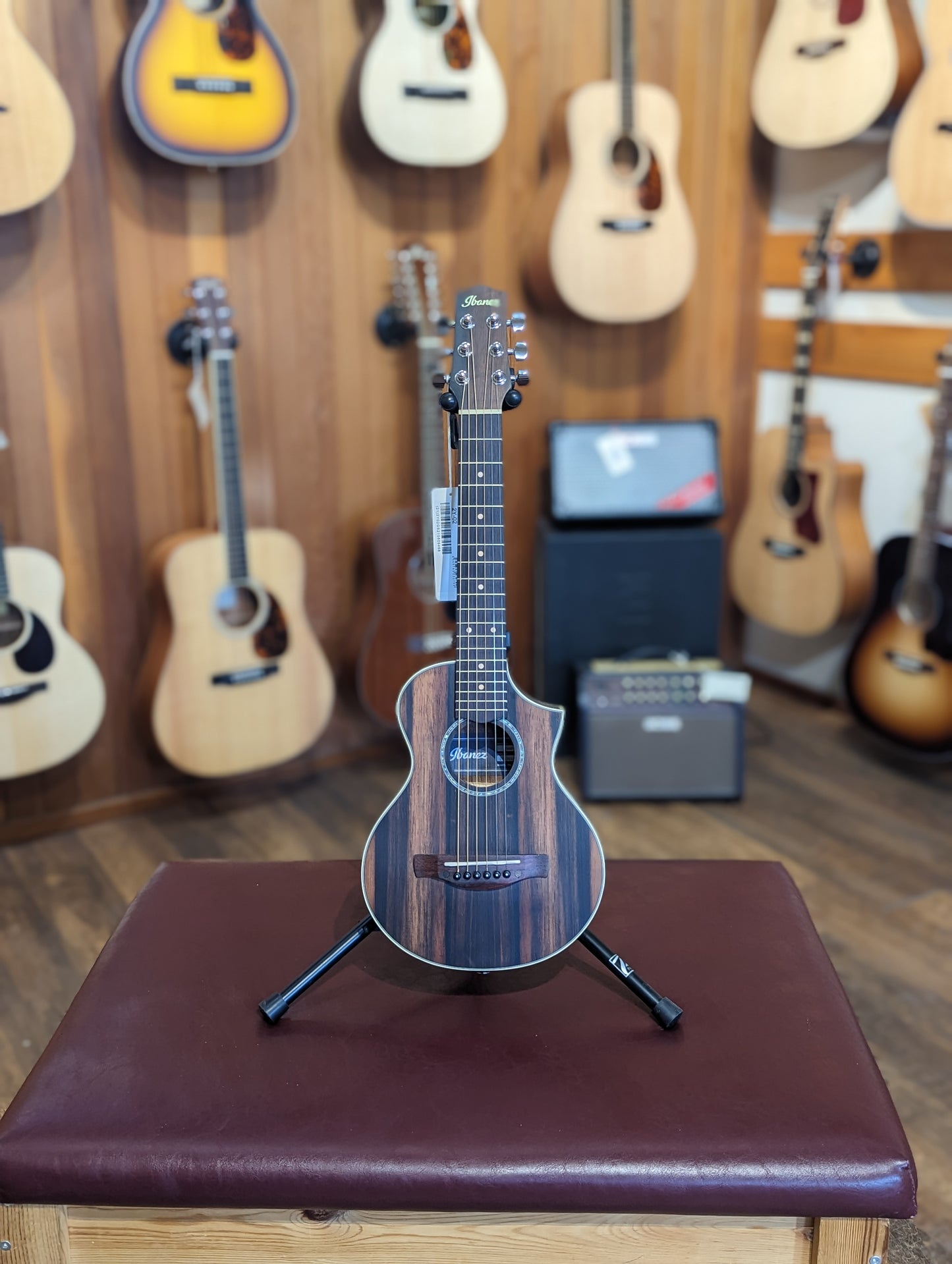 Ibanez EWP13 Steel String Piccolo Acoustic Guitar - Dark Brown Open Pore (B-STOCK)