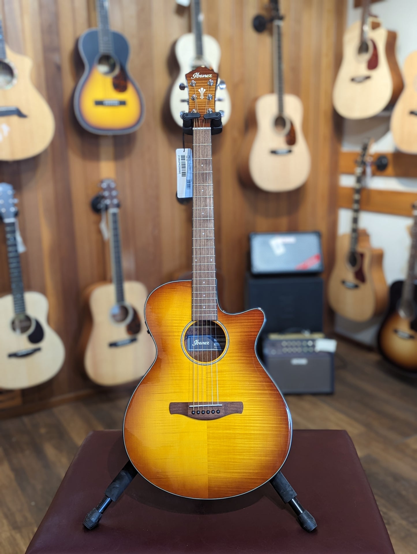 Ibanez AEG70 Acoustic/Electric Guitar - Light Honey Burst Gloss