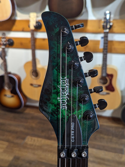 Schecter C6 Pro FR Electric Guitar w/Case - Aqua Burst (Used)