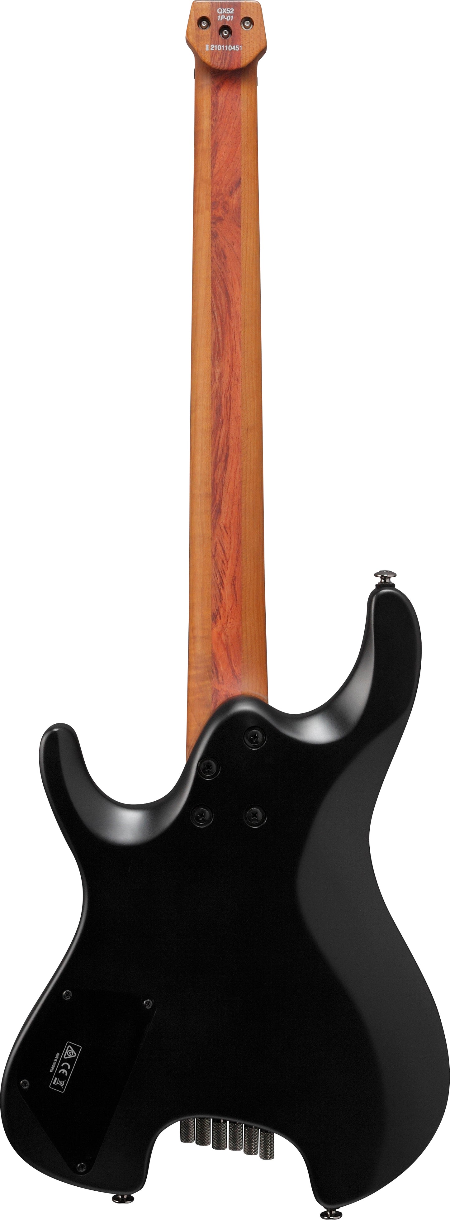Ibanez QX52 Headless Electric Guitar with Gigbag - Black Flat