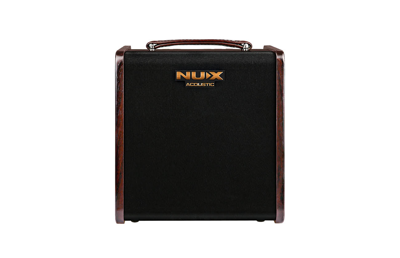Battery powered acoustic guitar amp top