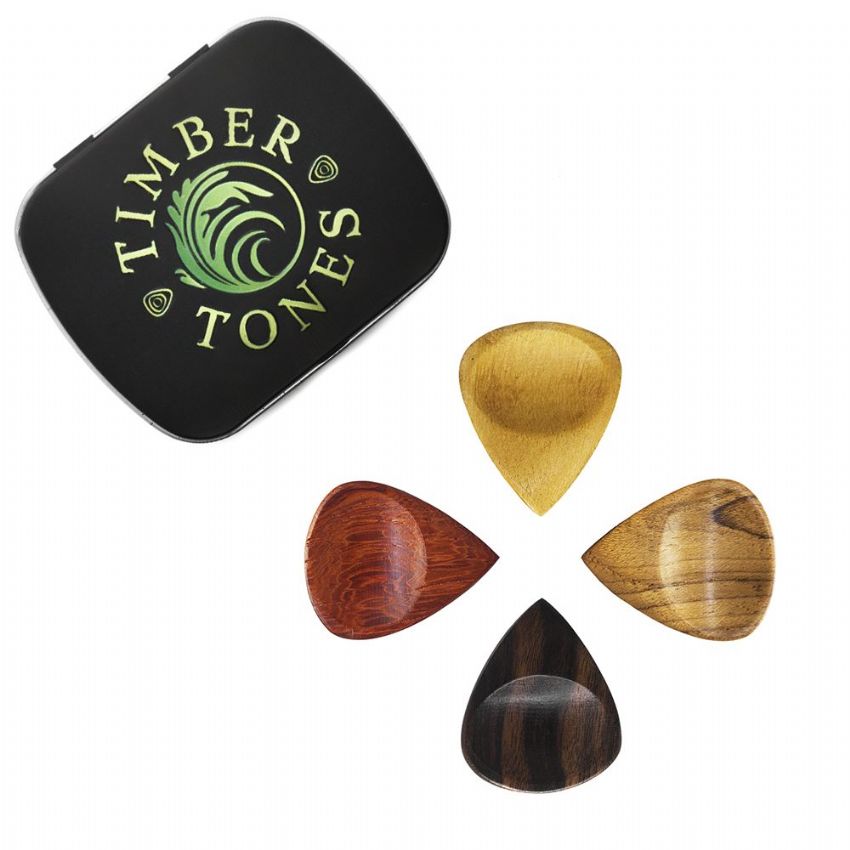 Timber Tones GRY-MT-4 Groovy Tones Mixed Tin of 4 Guitar Picks