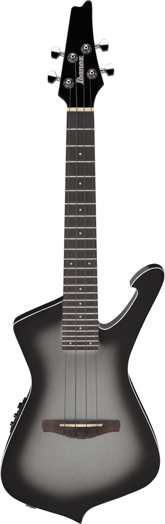 Ibanez UICT100 Iceman Tenor Uke w/Pickup & Gigbag - Metallic Gray Sunburst