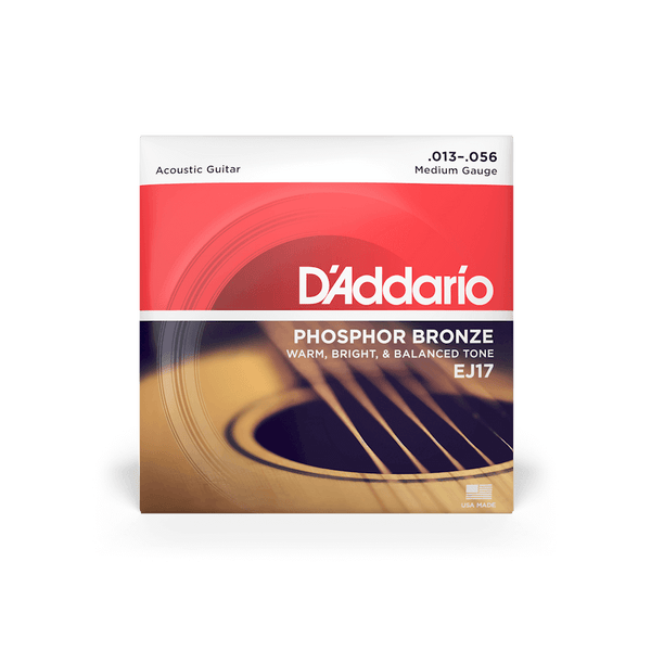 D'addario EJ Series Phosphor Bronze Acoustic Guitar Strings