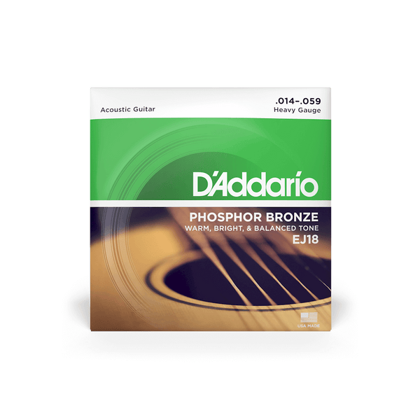 D'addario EJ Series Phosphor Bronze Acoustic Guitar Strings