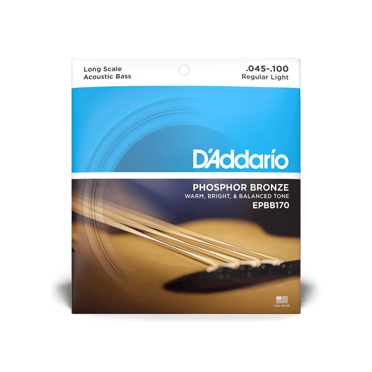 D'Addario Phosphor Bronze Acoustic Bass Strings - 45-100 Light Gauge
