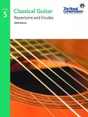 RCM Classical Guitar Repertoire & Etudes - 2018 Edition