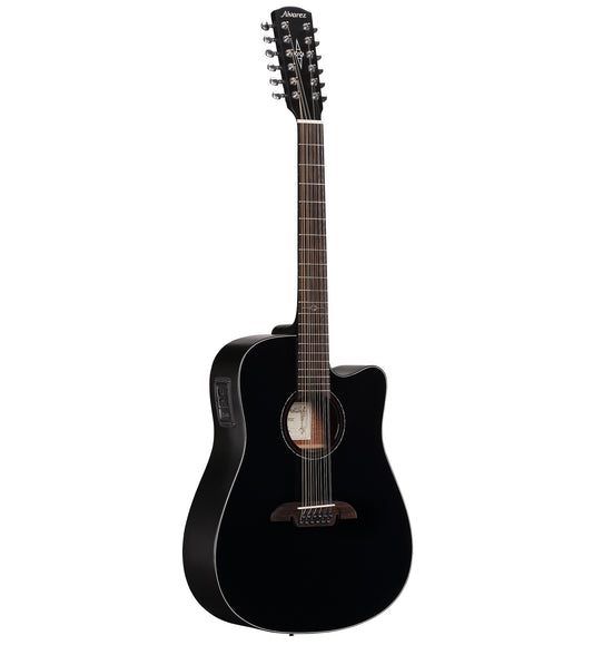 Alvarez Artist Series AD60-12CEBK Acoustic/Electric 12 String Guitar - Black