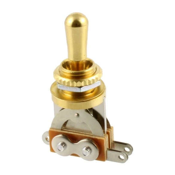 All Parts EP-0066-002 Short Straight Toggle Switch - Gold