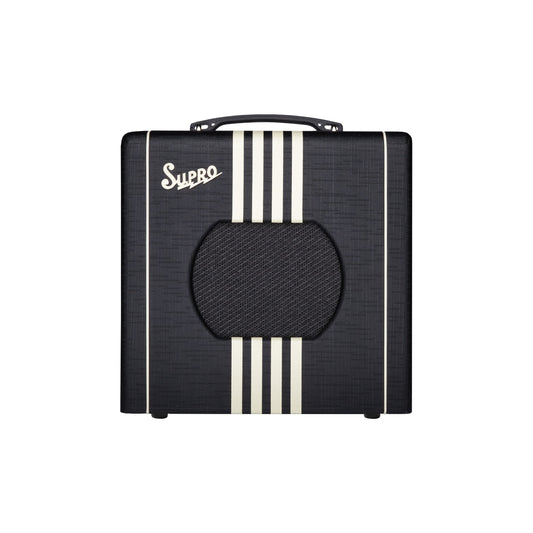 Supro Delta King 8 8" 1-watt Tube Combo Amp, Black and Cream