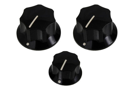 All Parts PK-0174 Set of 3 Knobs for Jazz Bass - Black