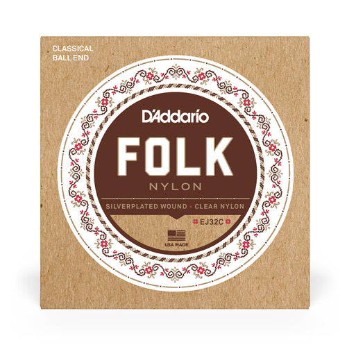 D’Addario Ball End Folk Nylon Strings