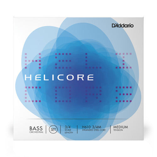D’Addario Helicore 3/4 Upright Bass Strings, Medium Tension