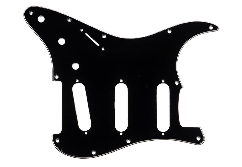 Allparts PG-0552 11-Hole Stratocaster Pickguard - Black, Left Handed
