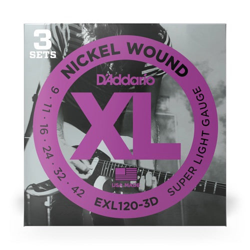 D’Addario EXL Electric Guitar String 3 Packs