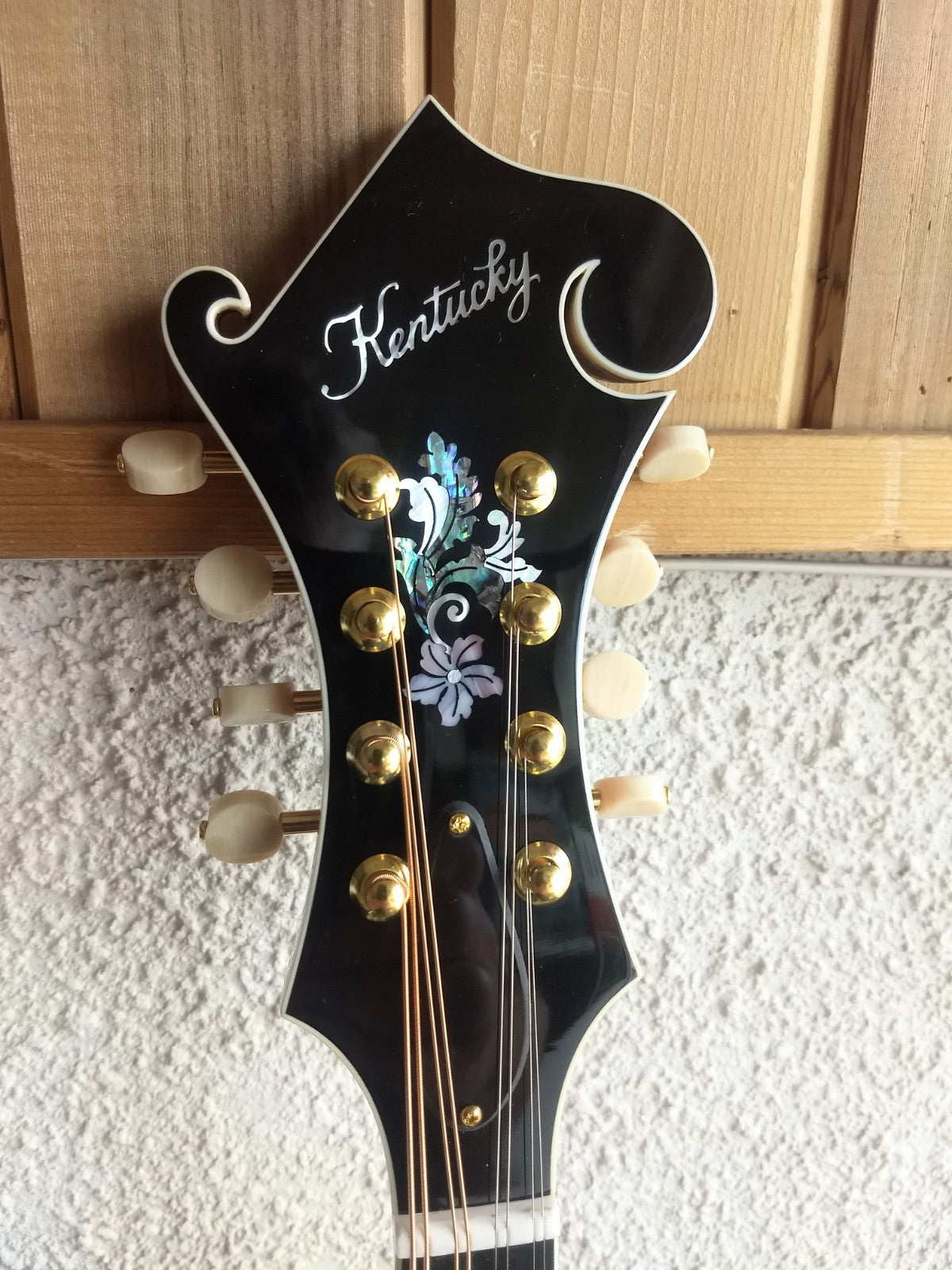 Kentucky KM-855 Artist F-model Mandolin w/ Padded Gig Bag – Amberburst