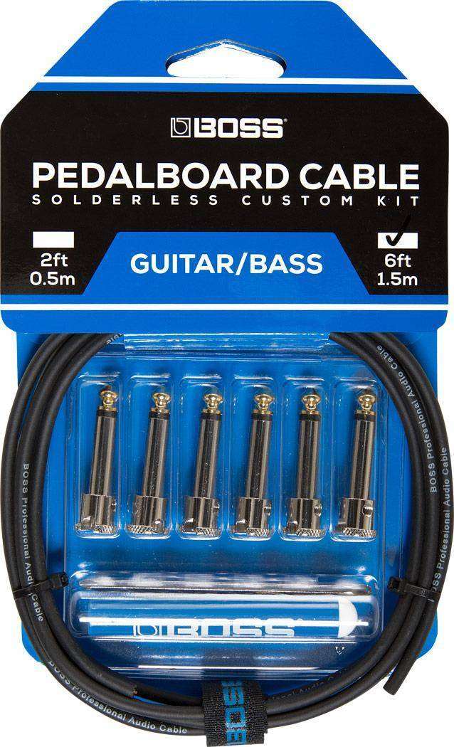 Boss BCK-6 Solderless Pedalboard Cable Kit w/6 Connectors, 6 ft Cable