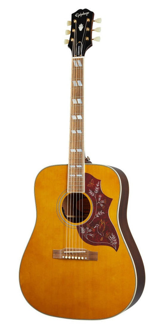 Epiphone Inspired by Gibson Masterbilt Hummingbird - Aged Antique Natural