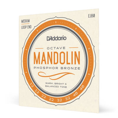 D'Addario EJ80 Octave Mandolin Phosphor Bronze Medium 12-46